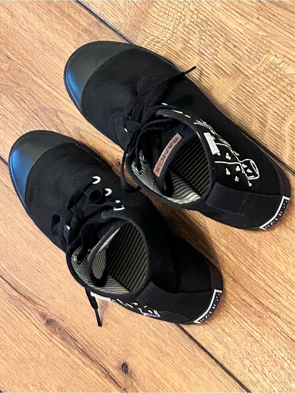 BANGS Firefly High Top Vegan Canvas Lace Up Black Onyx Sneaker Women’s 8.5 Men 7 - Picture 4 of 16